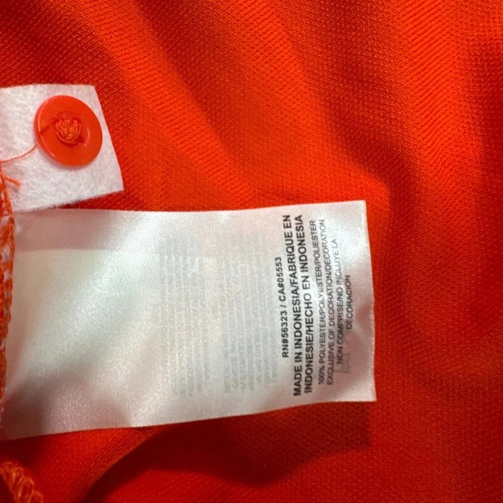 Nike Clemson Tigers Dri-Fit Polo Shirt Mens‎ XL Orange Athletic Golf Fanwear